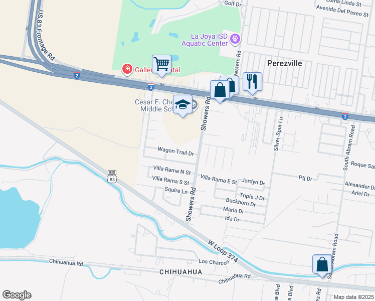 map of restaurants, bars, coffee shops, grocery stores, and more near 7618 Wagon Trail Drive in Mission