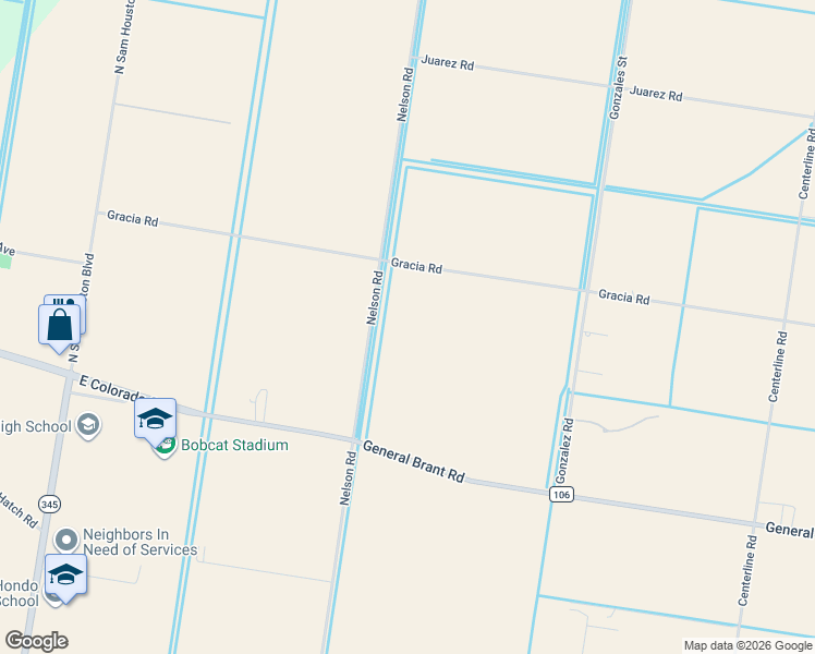 map of restaurants, bars, coffee shops, grocery stores, and more near 29075 Farm to Market Road 106 in Rio Hondo