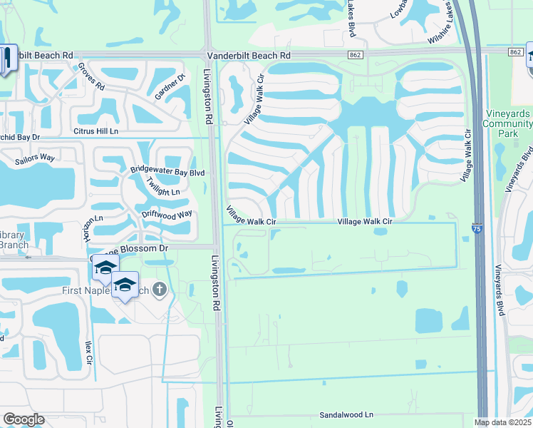 map of restaurants, bars, coffee shops, grocery stores, and more near 3687 El Segundo Court in Naples