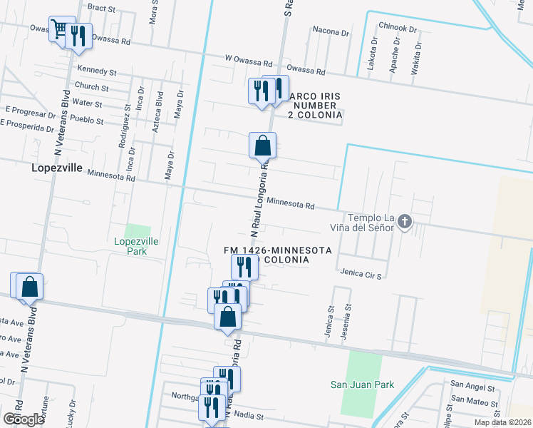 map of restaurants, bars, coffee shops, grocery stores, and more near 102 Sunset Drive in San Juan