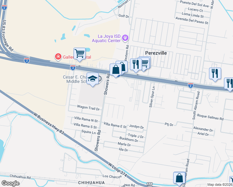 map of restaurants, bars, coffee shops, grocery stores, and more near 3717 Clavel Street in Palmview
