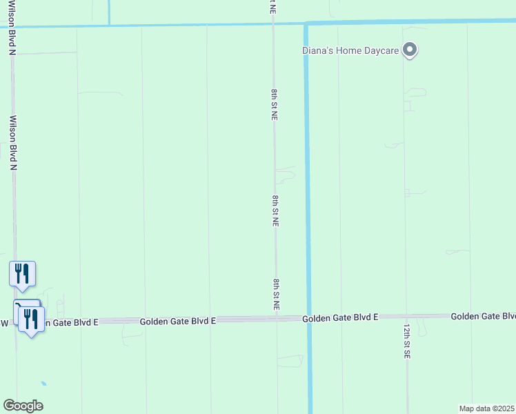 map of restaurants, bars, coffee shops, grocery stores, and more near 371 8th Street Northeast in Naples