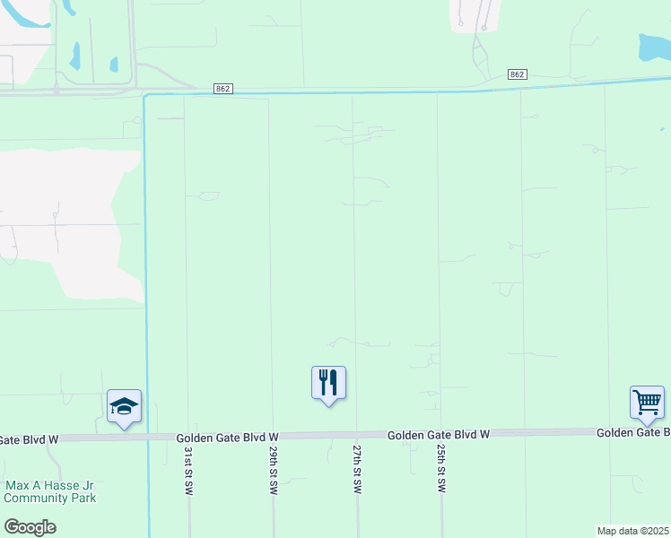 map of restaurants, bars, coffee shops, grocery stores, and more near 391 27th Street Northwest in Naples