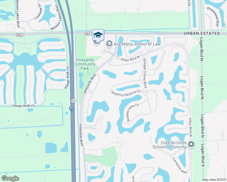map of restaurants, bars, coffee shops, grocery stores, and more near 726 Regency Reserve Circle in Naples