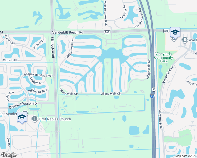 map of restaurants, bars, coffee shops, grocery stores, and more near 3956 Isla Ciudad Court in Naples