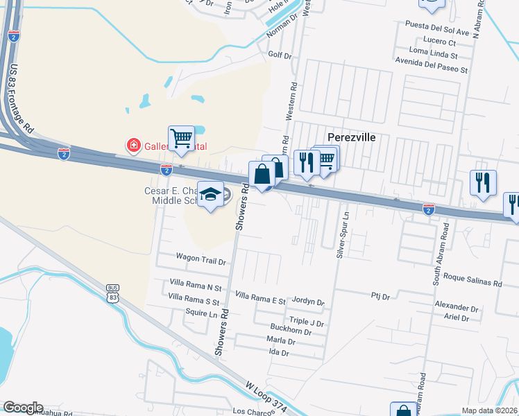 map of restaurants, bars, coffee shops, grocery stores, and more near 3717 Clavel Street in Palmview