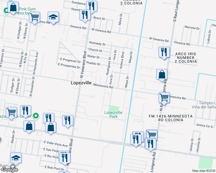 map of restaurants, bars, coffee shops, grocery stores, and more near 4708 Inca Drive in San Juan