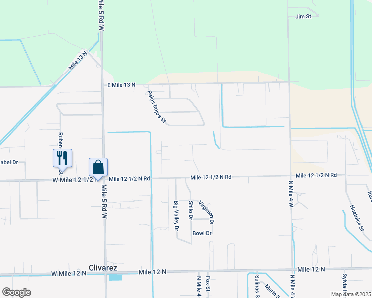 map of restaurants, bars, coffee shops, grocery stores, and more near 721 Monterrey Drive in Weslaco