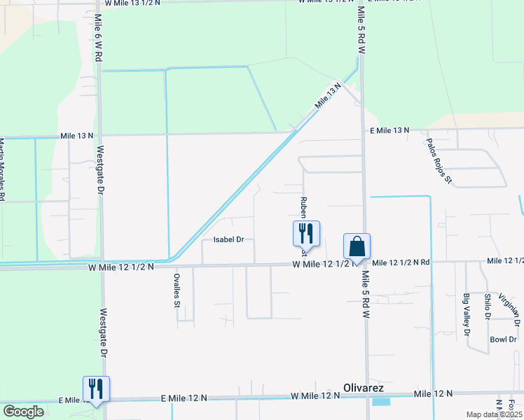 map of restaurants, bars, coffee shops, grocery stores, and more near 8312 Timothy Drive in Weslaco
