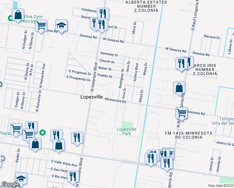 map of restaurants, bars, coffee shops, grocery stores, and more near 4708 Inca Drive in San Juan