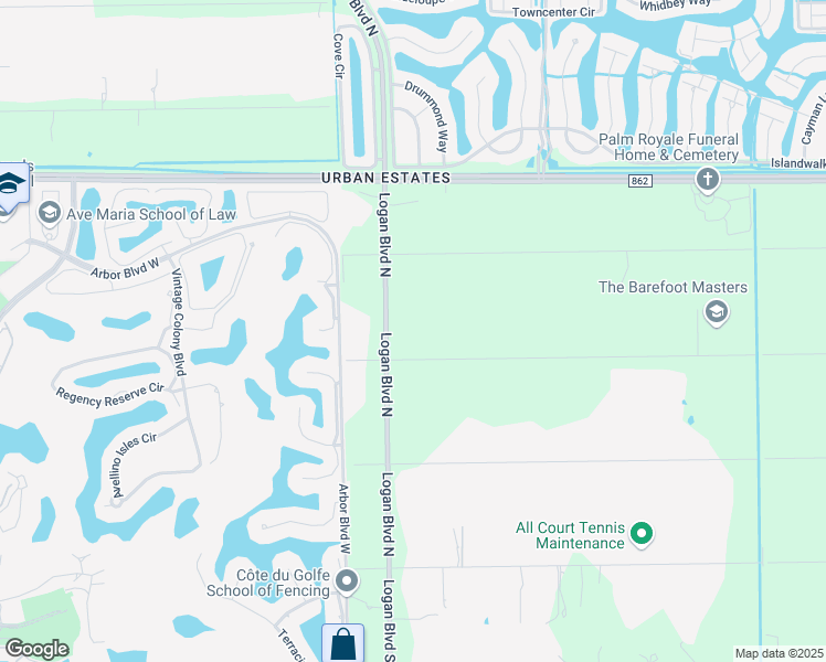 map of restaurants, bars, coffee shops, grocery stores, and more near 5425 Hickory Wood Drive in Naples