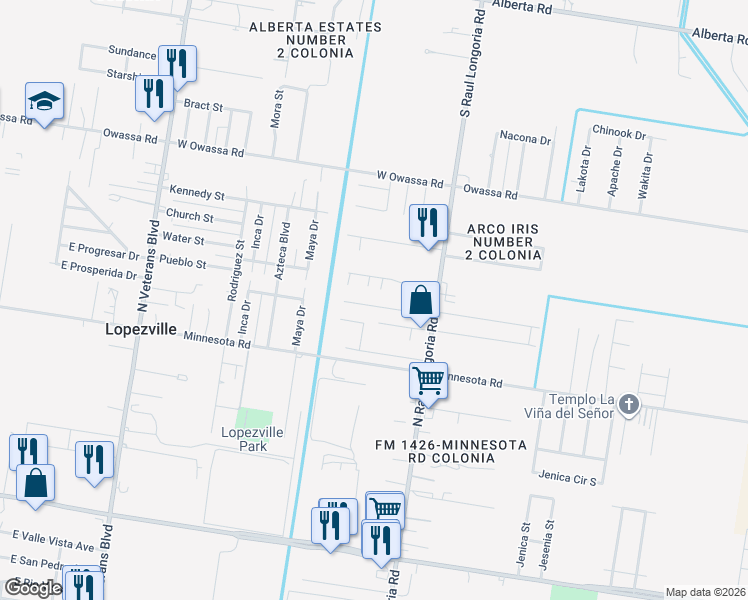 map of restaurants, bars, coffee shops, grocery stores, and more near 208 Miranda Lane in San Juan