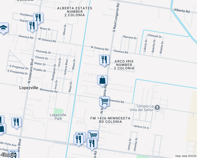 map of restaurants, bars, coffee shops, grocery stores, and more near 107 Monica Street in San Juan