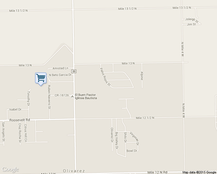 map of restaurants, bars, coffee shops, grocery stores, and more near 8607 Palos Rojos Street in Weslaco