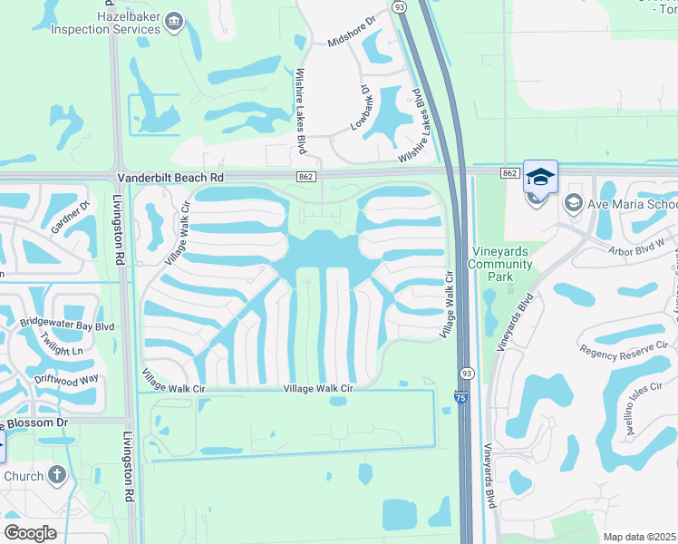 map of restaurants, bars, coffee shops, grocery stores, and more near 4368 Montalvo Court in Naples