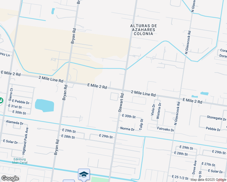map of restaurants, bars, coffee shops, grocery stores, and more near 1509 East Mile 2 Road in Mission
