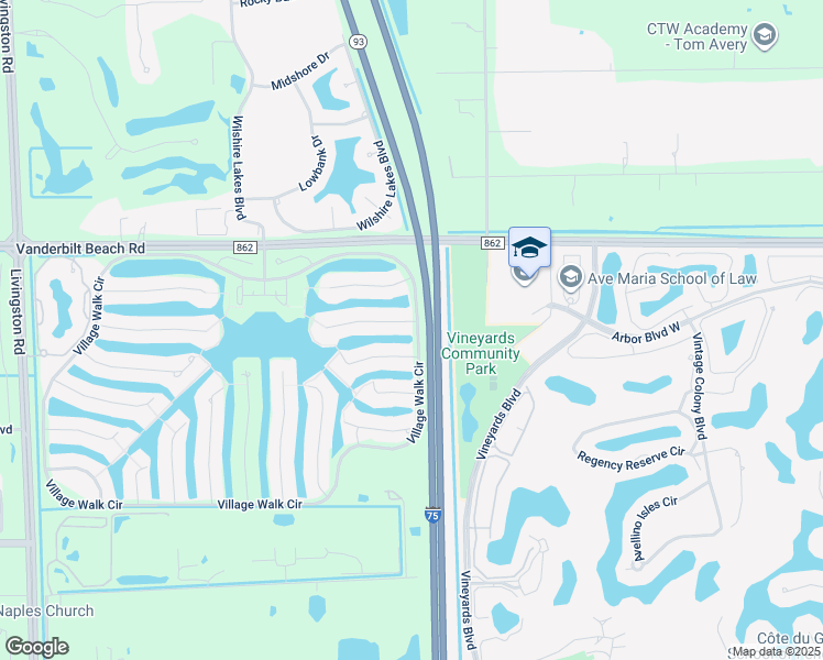 map of restaurants, bars, coffee shops, grocery stores, and more near 4860 San Pablo Court in Naples