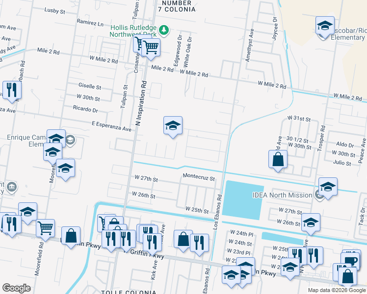 map of restaurants, bars, coffee shops, grocery stores, and more near 2811 Silver Oak Avenue in Mission