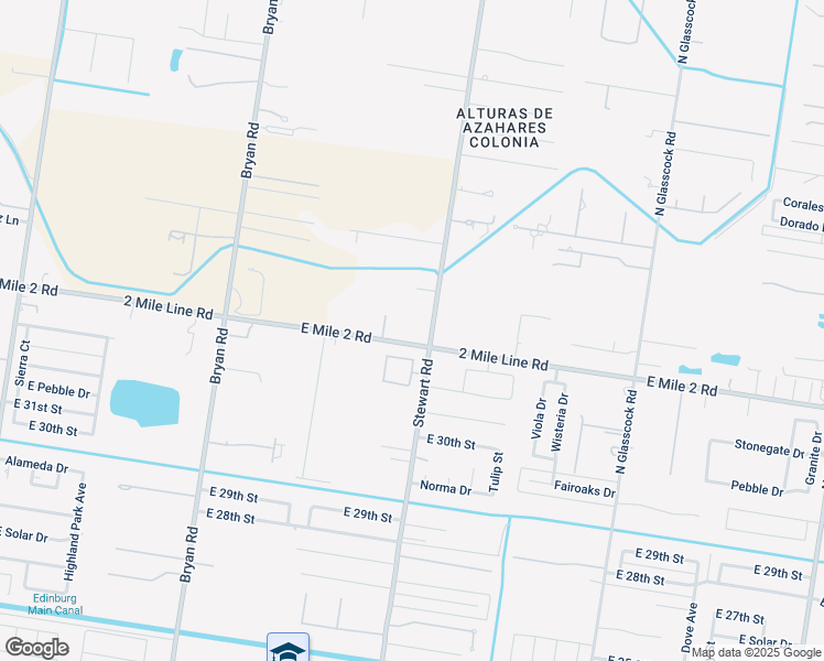 map of restaurants, bars, coffee shops, grocery stores, and more near 1509 East Mile 2 Road in Mission