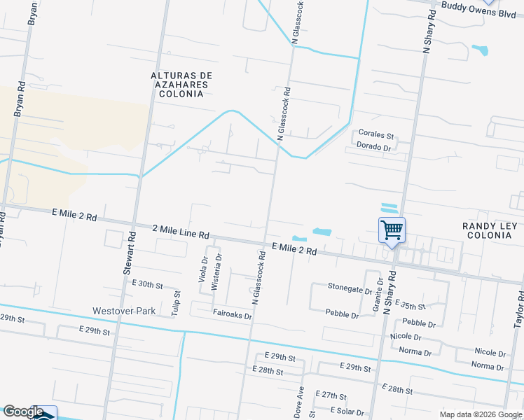 map of restaurants, bars, coffee shops, grocery stores, and more near 3221 North Glasscock Road in Mission