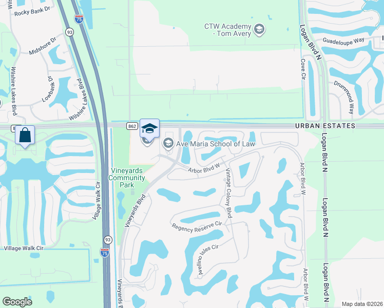 map of restaurants, bars, coffee shops, grocery stores, and more near 111 April Sound Drive in Naples