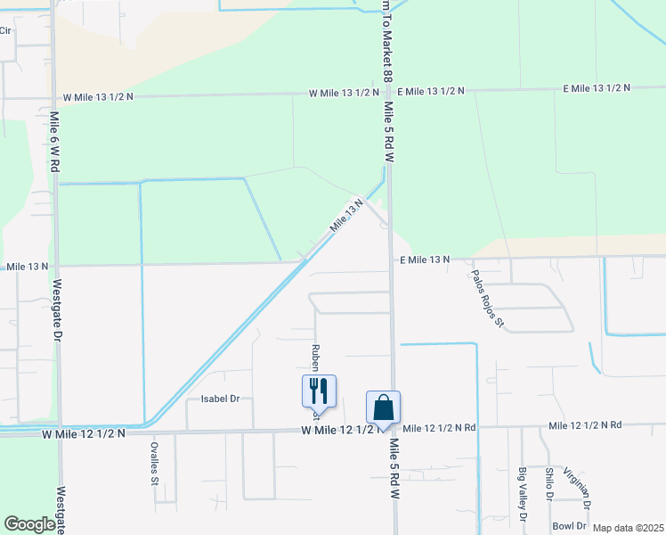 map of restaurants, bars, coffee shops, grocery stores, and more near 322 Amistad Lane in Weslaco