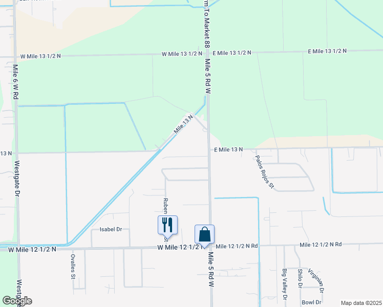 map of restaurants, bars, coffee shops, grocery stores, and more near 208 Amistad Lane in Weslaco