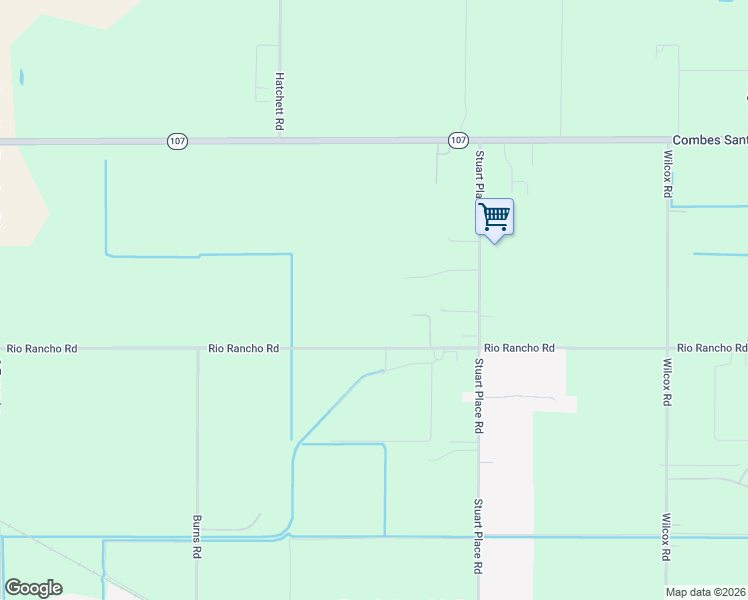 map of restaurants, bars, coffee shops, grocery stores, and more near 16263 Rio Rancho Rd in Harlingen