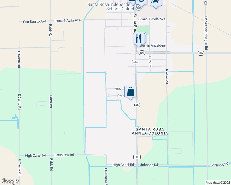 map of restaurants, bars, coffee shops, grocery stores, and more near in Grand Acres