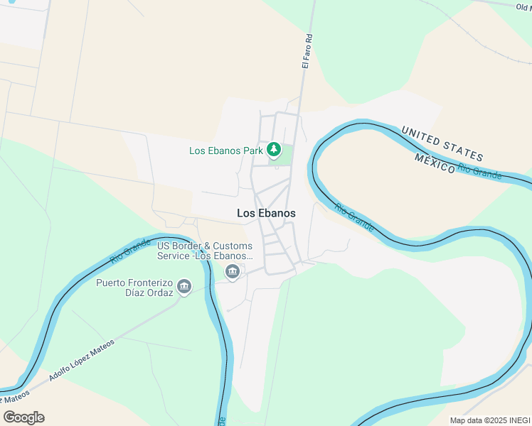 map of restaurants, bars, coffee shops, grocery stores, and more near in Los Ebanos