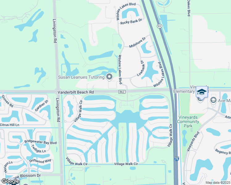 map of restaurants, bars, coffee shops, grocery stores, and more near 241 Vanderbilt Beach Road in Naples