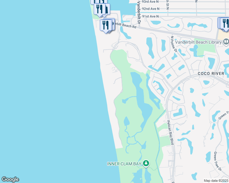 map of restaurants, bars, coffee shops, grocery stores, and more near 8231 Bay Colony Drive in Naples