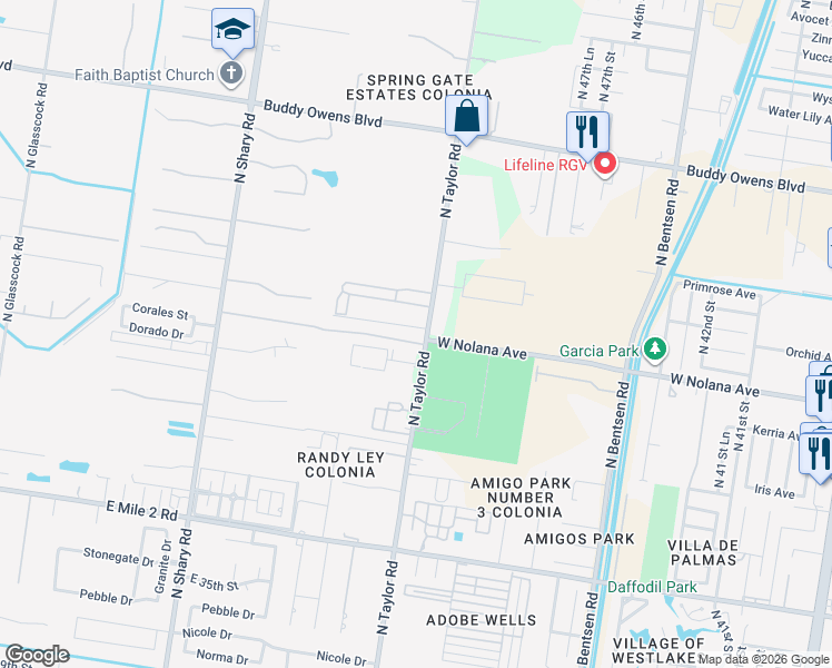 map of restaurants, bars, coffee shops, grocery stores, and more near 2723 Rush Drive in Mission