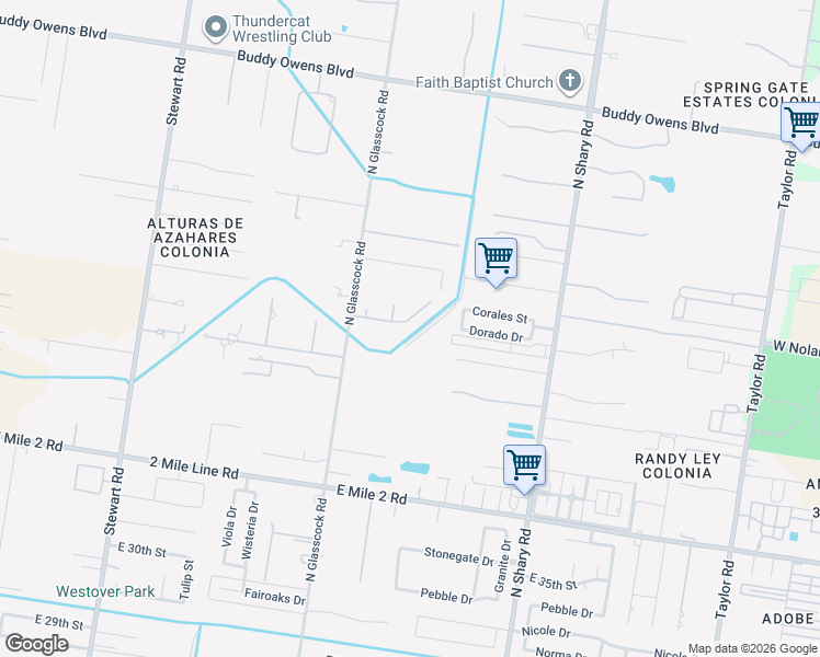 map of restaurants, bars, coffee shops, grocery stores, and more near 3600 Las Colinas Lane in Mission