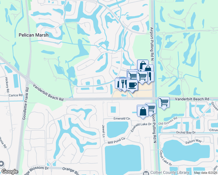map of restaurants, bars, coffee shops, grocery stores, and more near 8928 Ventura Way in Naples