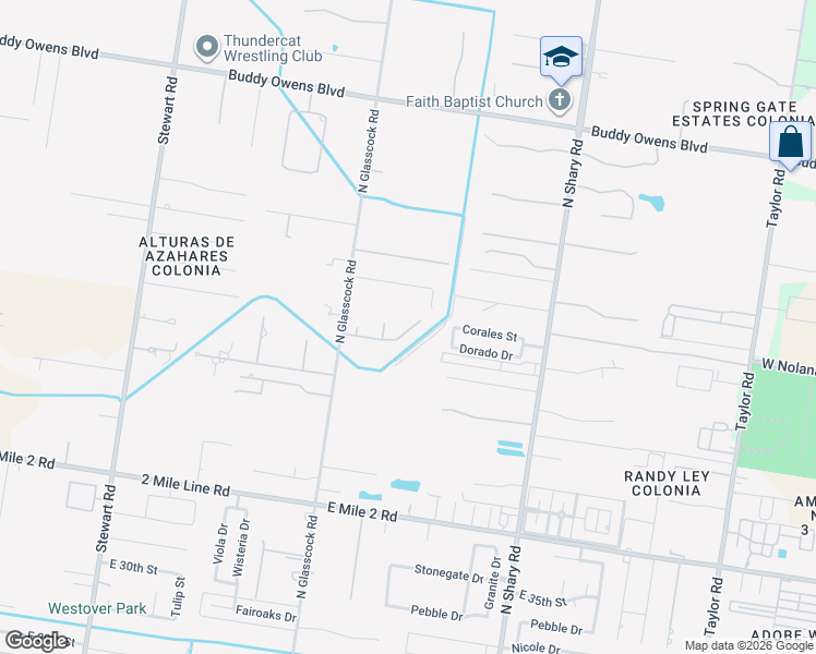 map of restaurants, bars, coffee shops, grocery stores, and more near 3600 Las Colinas Lane in Mission