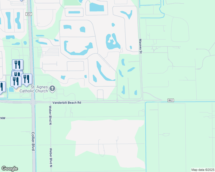 map of restaurants, bars, coffee shops, grocery stores, and more near 8205 Vanderbilt Beach Road in Naples