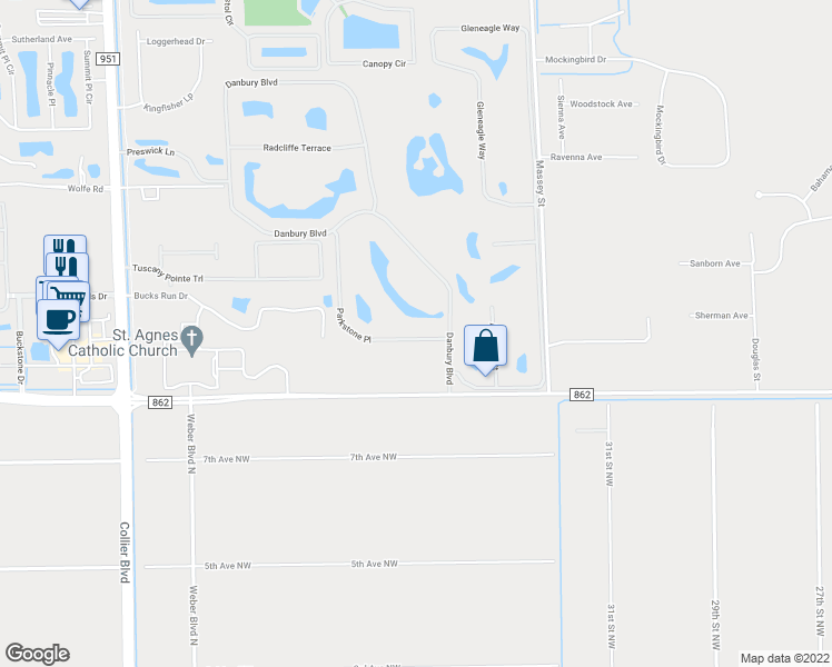 map of restaurants, bars, coffee shops, grocery stores, and more near 8205 Vanderbilt Beach Road in Naples