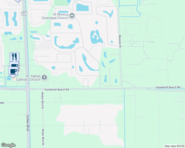 map of restaurants, bars, coffee shops, grocery stores, and more near 8205 Vanderbilt Beach Road in Naples