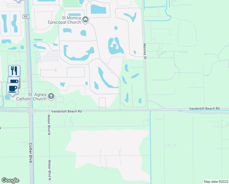 map of restaurants, bars, coffee shops, grocery stores, and more near 8205 Vanderbilt Beach Road in Naples