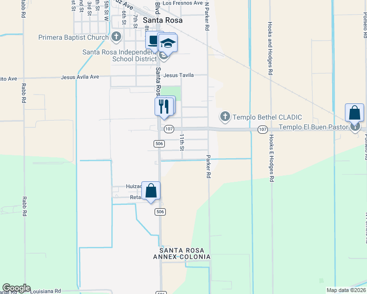 map of restaurants, bars, coffee shops, grocery stores, and more near 313 Retama St in Santa Rosa