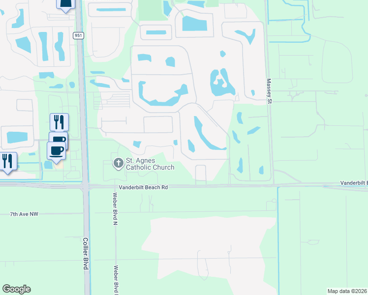 map of restaurants, bars, coffee shops, grocery stores, and more near 8247 Parkstone Place in Naples
