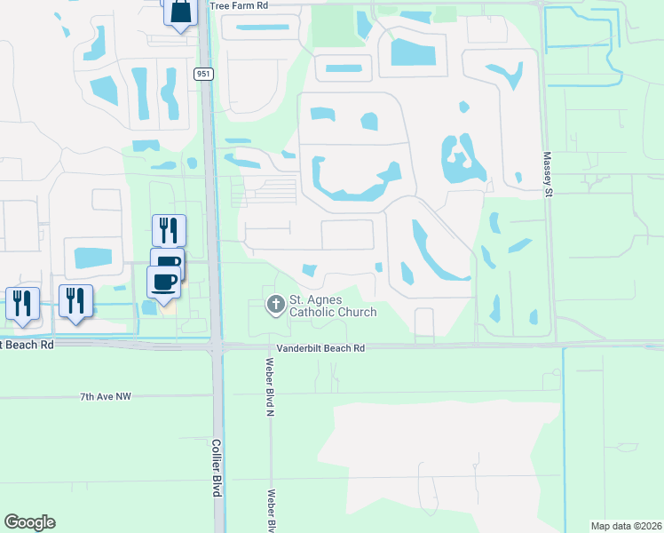 map of restaurants, bars, coffee shops, grocery stores, and more near 7803 Bucks Run Drive in Naples