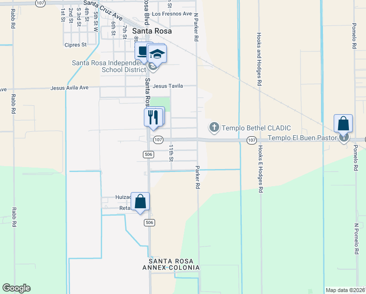 map of restaurants, bars, coffee shops, grocery stores, and more near 313 Retama St in Santa Rosa