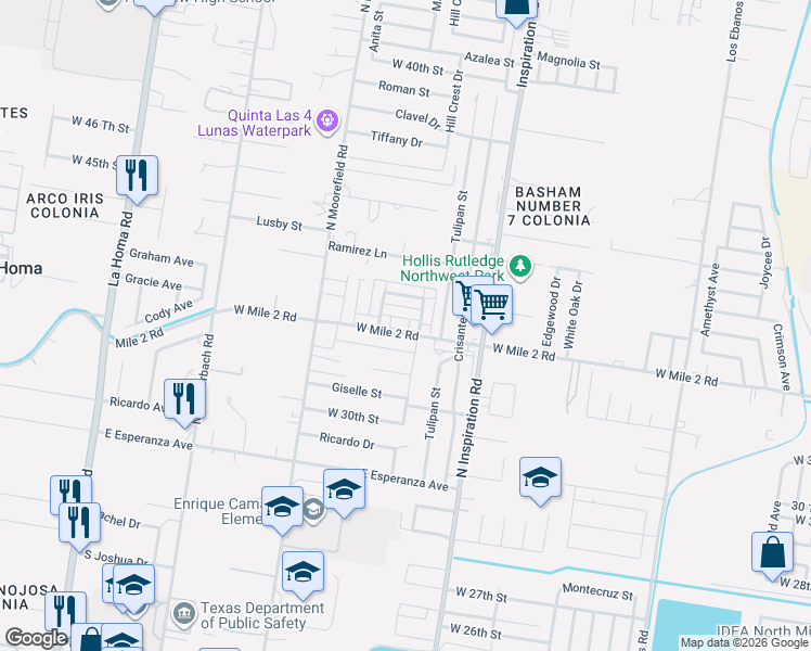 map of restaurants, bars, coffee shops, grocery stores, and more near 2010 Miroslava Avenue in Mission