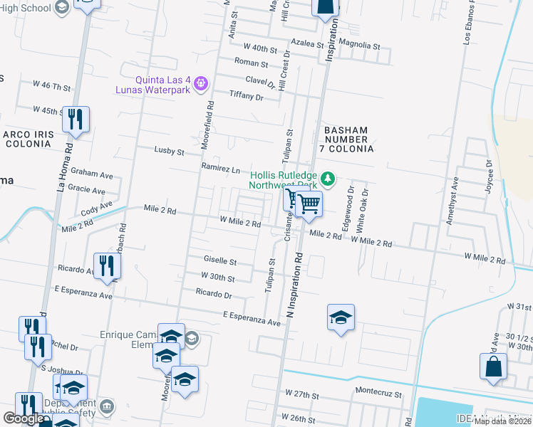 map of restaurants, bars, coffee shops, grocery stores, and more near 2007 Miroslava Avenue in Mission