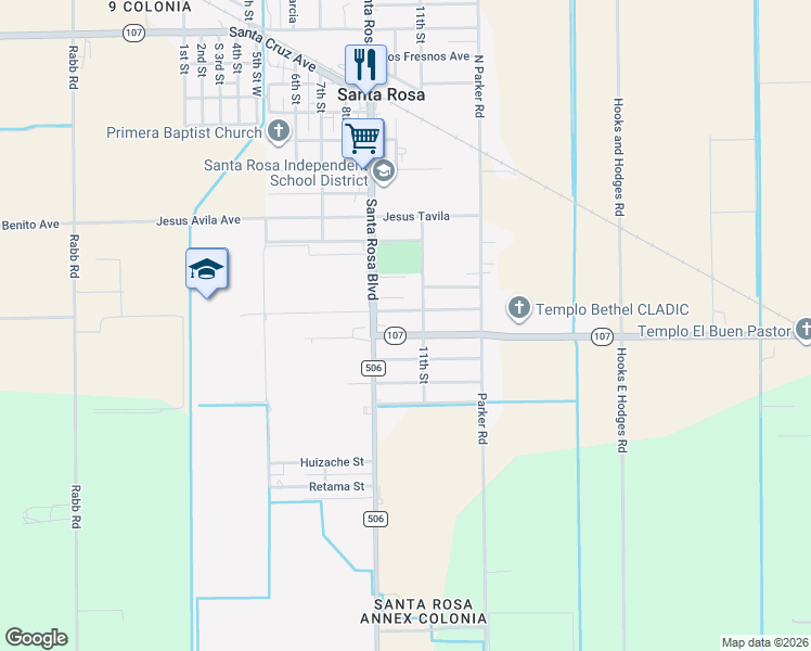 map of restaurants, bars, coffee shops, grocery stores, and more near 206 Alberto Anzaldua in Santa Rosa