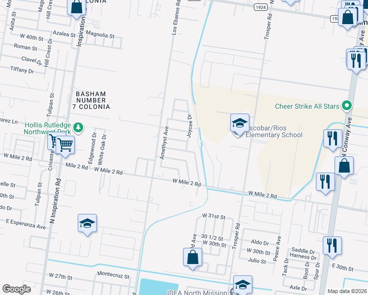 map of restaurants, bars, coffee shops, grocery stores, and more near 1312 Mountain Road in Mission