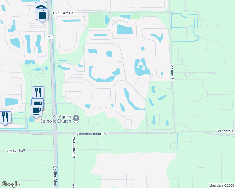 map of restaurants, bars, coffee shops, grocery stores, and more near 8259 Parkstone Place in Naples