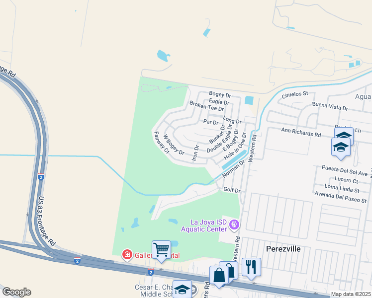 map of restaurants, bars, coffee shops, grocery stores, and more near 1918 West Bogey Drive in Mission